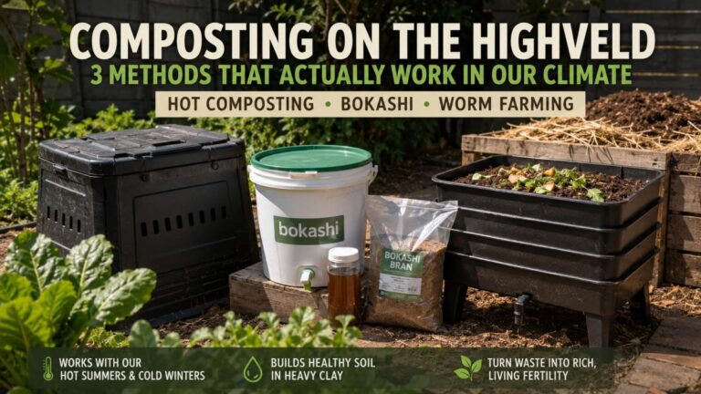 Building a Compost System That Survives the Highveld Heat: Hot Composting, Bokashi, and Worm Farms Compared